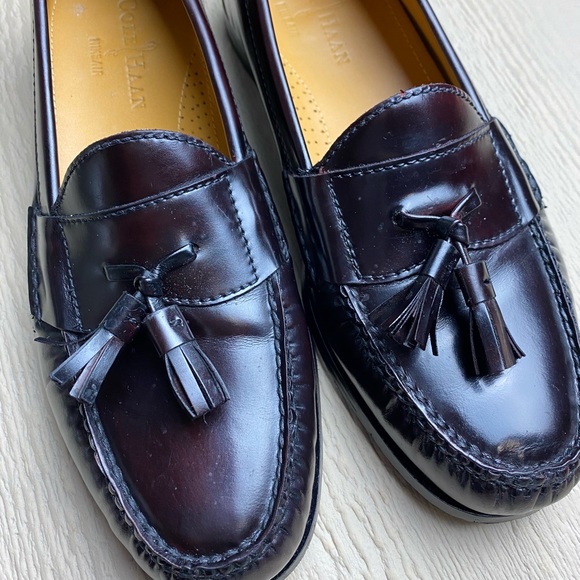 Cole Haan Nike Air Pinch Tassel Burgundy Loafer - Picture 3 of 8